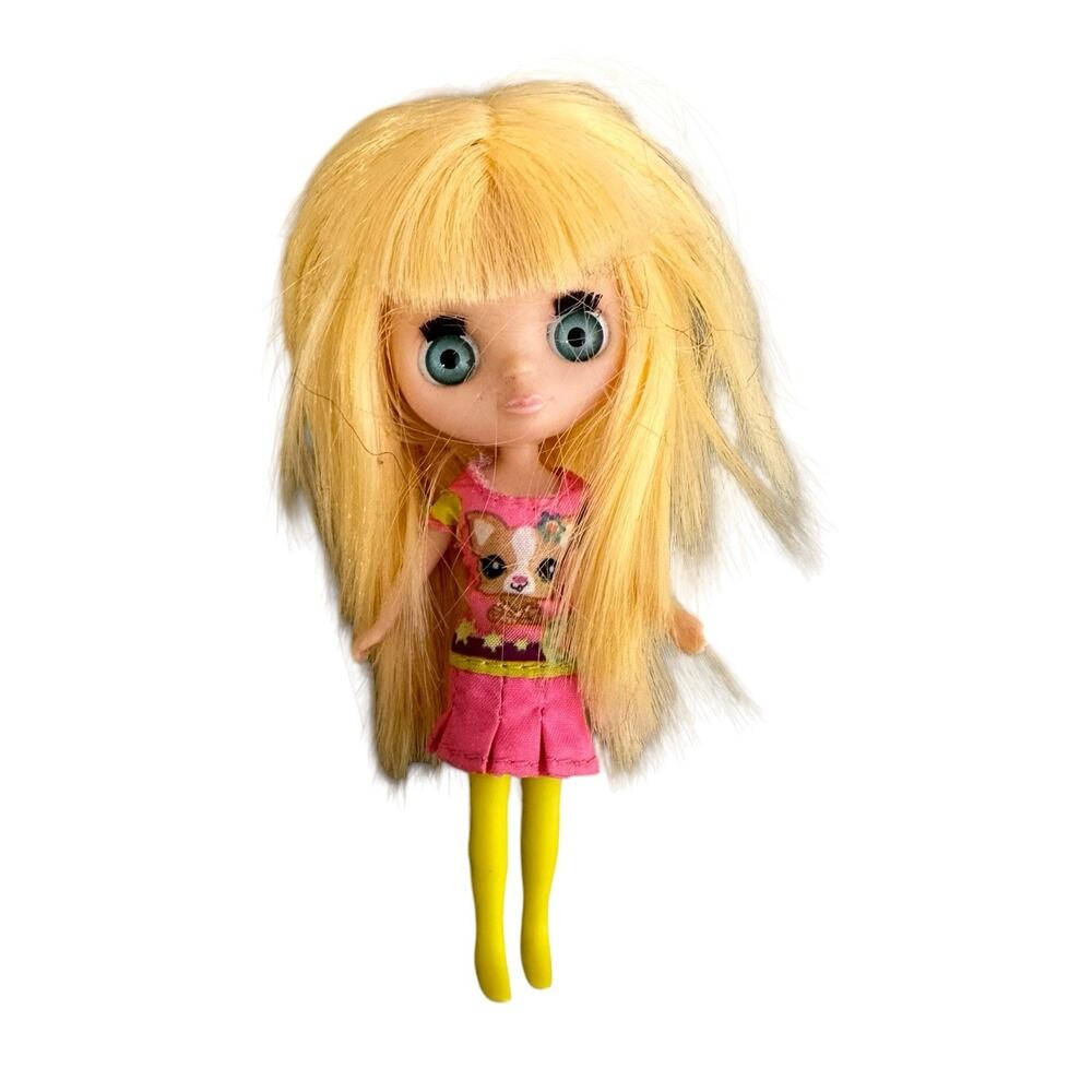 Littlest Pet Shop LPS #B15 Blythe Fashion Doll Blonde Blue Read 4in Hair Cut
